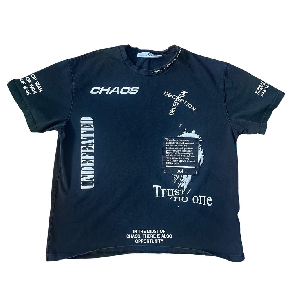 JK Attire Black T-Shirt Men’s Streetwear Shirt Size Medium